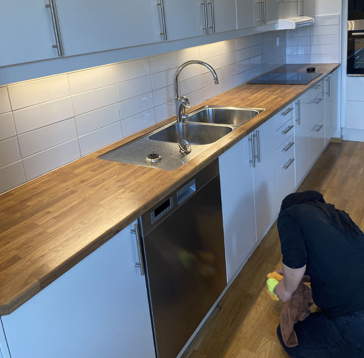 Bilder av utförd städning