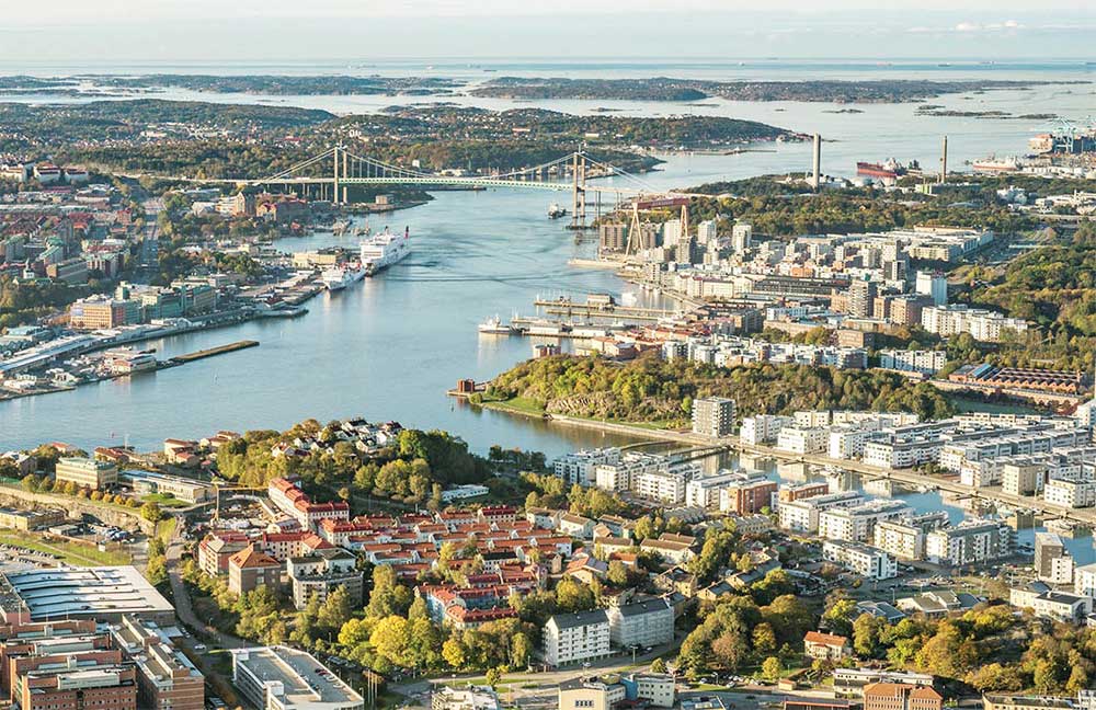 Vacker utsikt över Göteborg stad